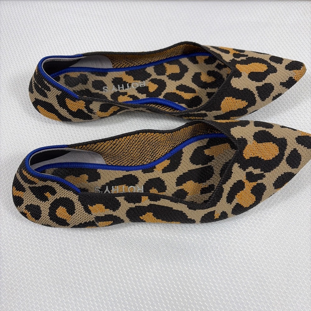 Rothy's The Point Leopard‎ Womens 10.5 - Picture 2 of 9